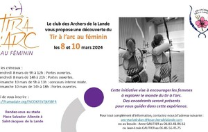 Tir à l'arc au féminin les 8 et 10 mars 2024