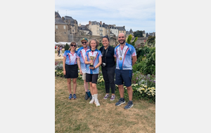 Eh bien non, ce n'était pas fini ... !!! 4 archers ont voulu en découdre au championnat de Bretagne de Run archery 🤭