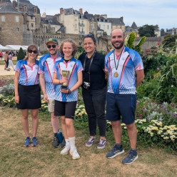 Eh bien non, ce n'était pas fini ... !!! 4 archers ont voulu en découdre au championnat de Bretagne de Run archery 🤭